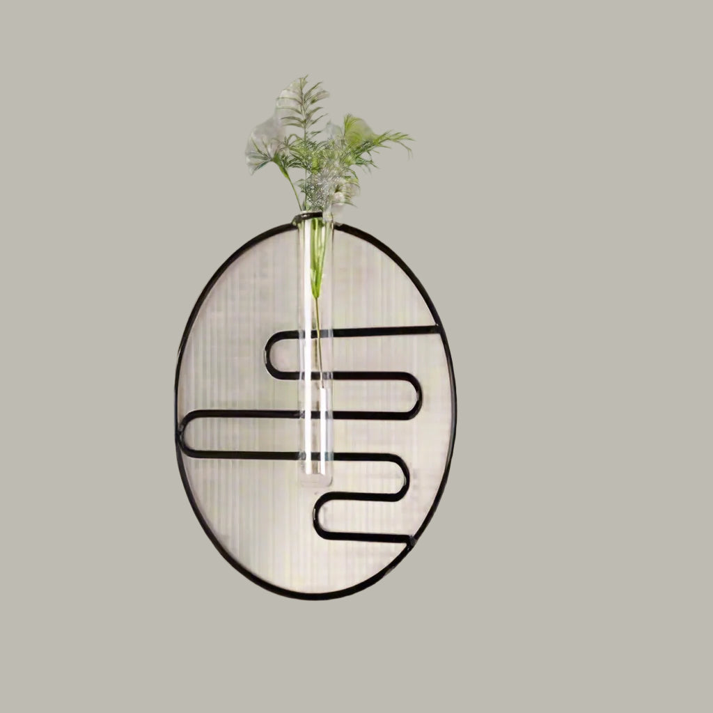 Black Wall Hanging With Test Tube Planter 20*20