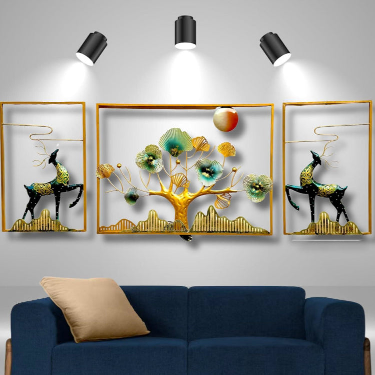 Deer Tree Frame Wall Decor 34*16*3