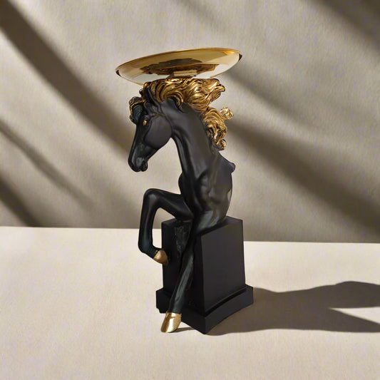 Horse With Tray Table Decor 5*3*11