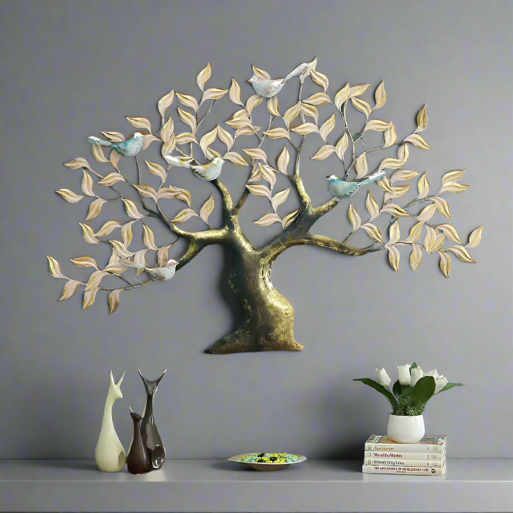 Five bird tree wall decor 47*2*32