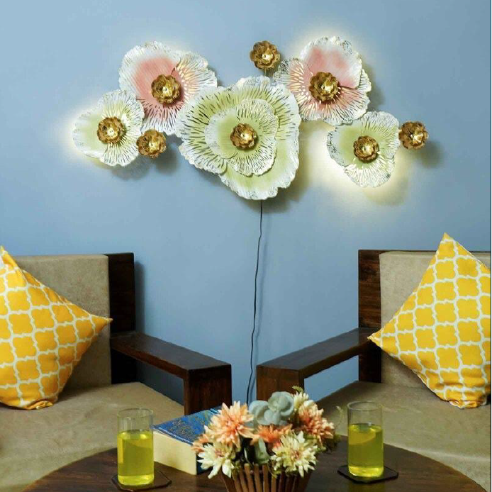 White Shine flower wall decor 47*2*24