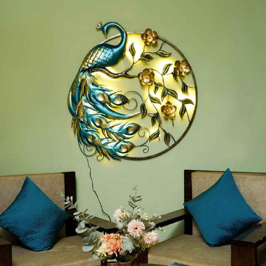 Peacock Ring Led Wall Decor 40*40