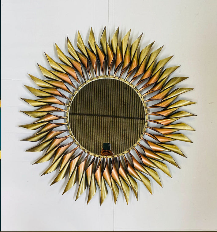 Golden Color Sun Wall Mirror 38*4*38