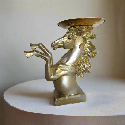 Horse With Tray Table Decor 8*3*9