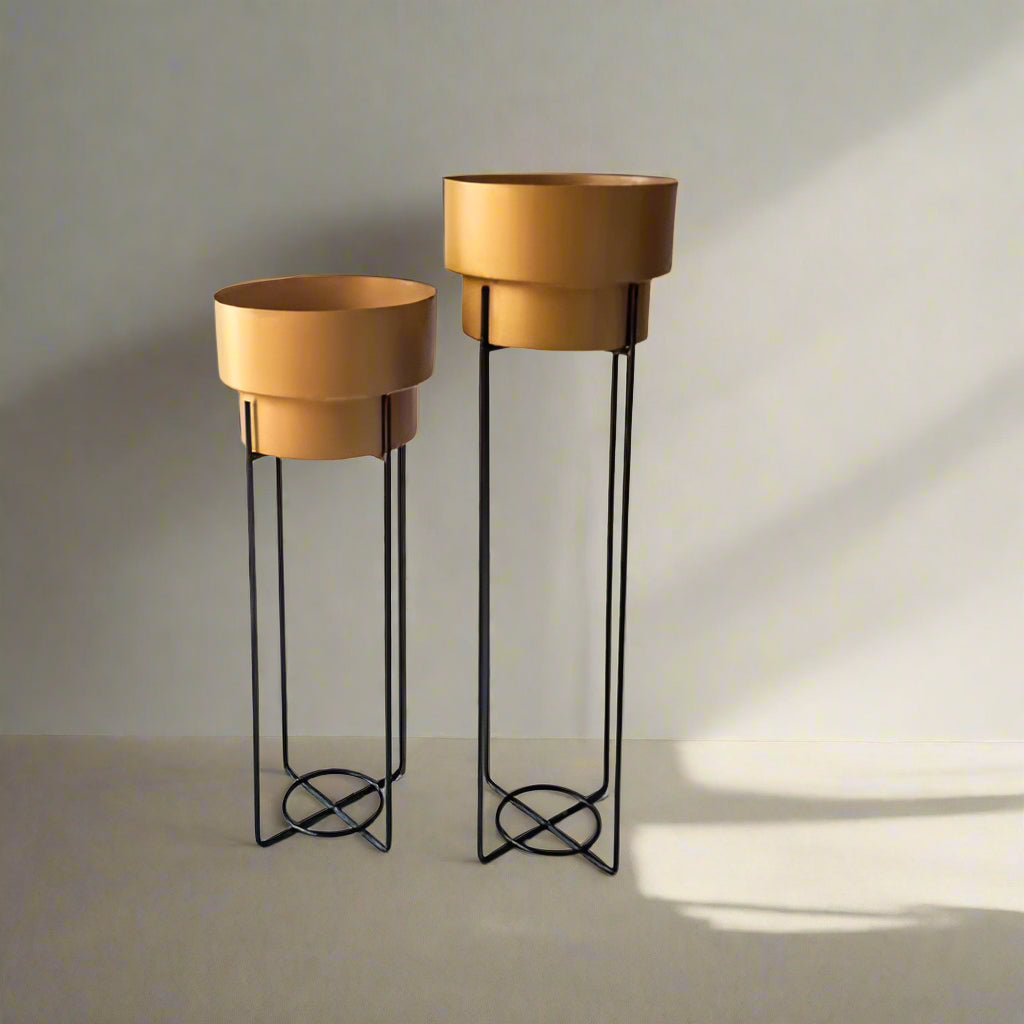 Light Brown Indoor Planter Set 66*55