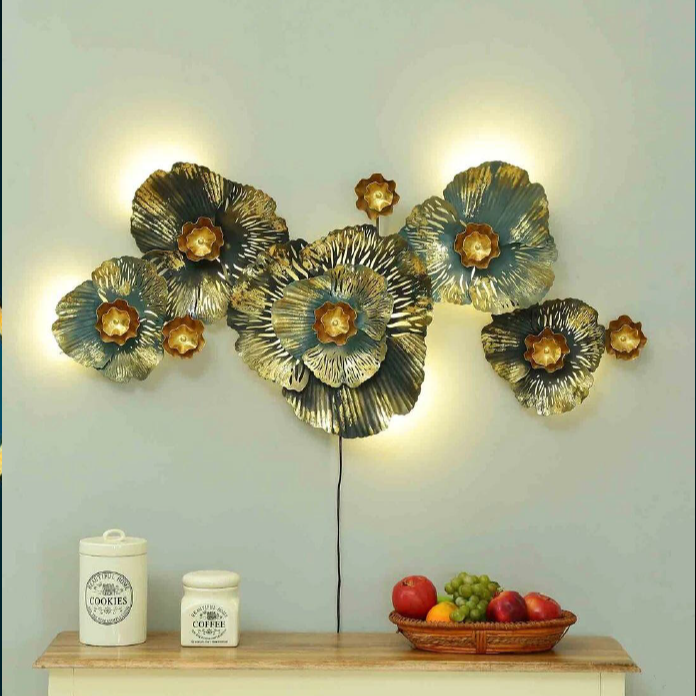 Grey Shine flower wall decor 47*2*24