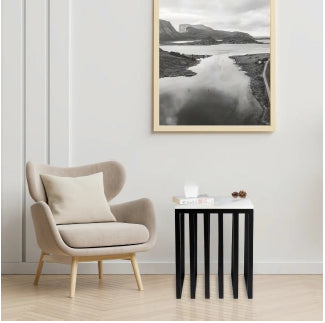 Marble Iron Side Table 20*15*15