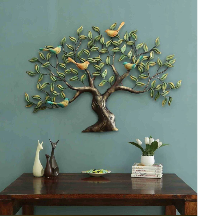 Five bird tree wall decor 47*2*32*1