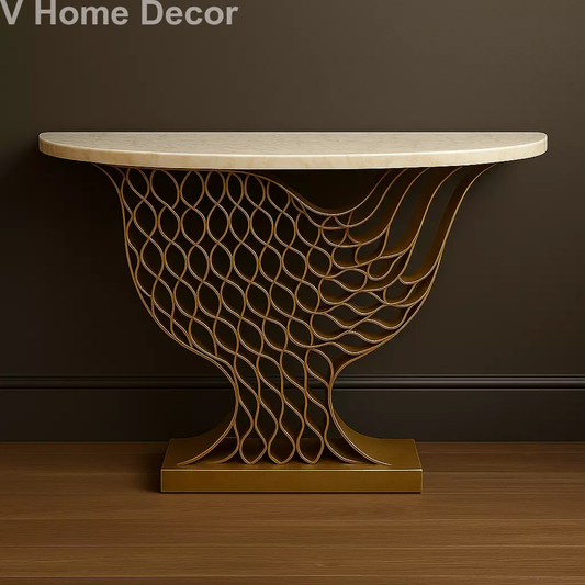 MAYA Illusion Console Table – Sculptural Marble-Top Luxury for Homes & Commercial Spaces