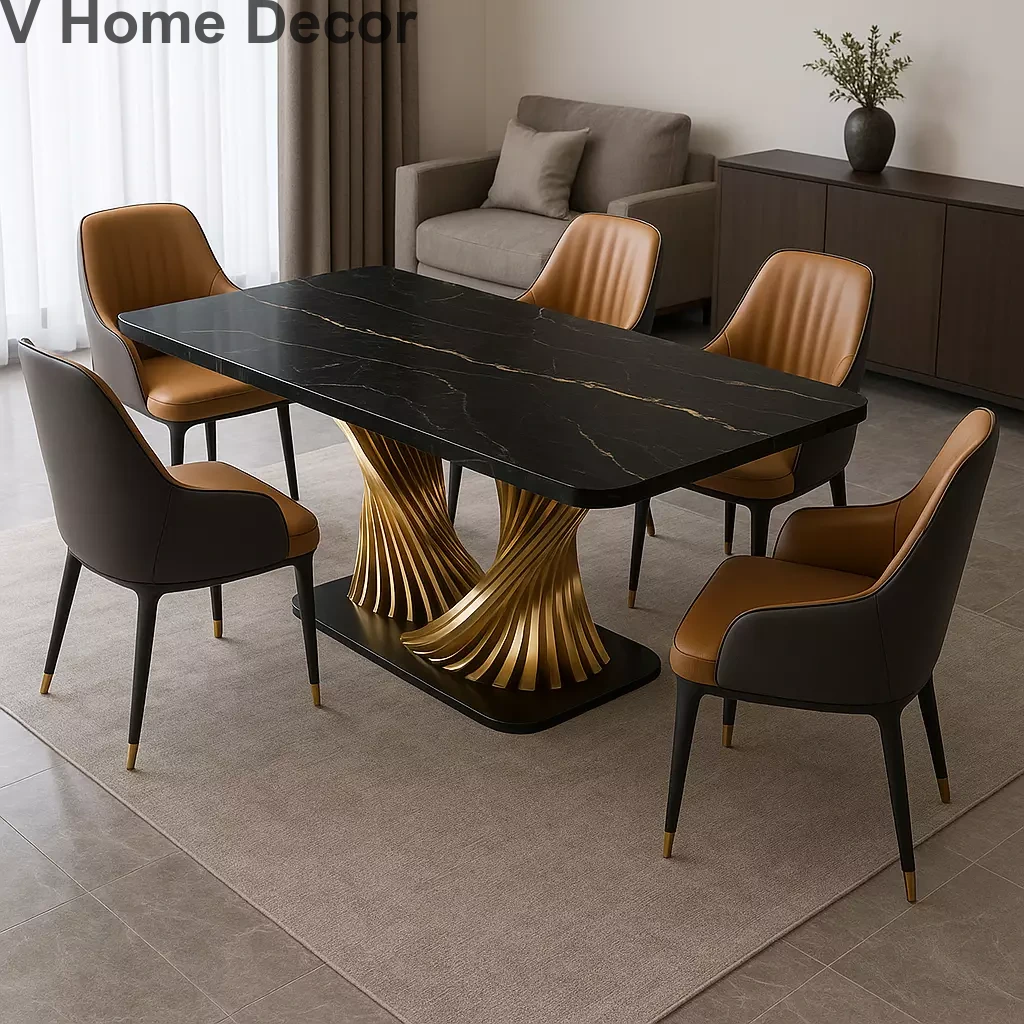 Aurion Luxe 6-Seater Dining table Set – Unseen Elegance, Unmatched Presence