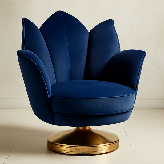 The Lotus Blossom Revolving Lounge Chair – Luxury Comfort with Artistic Elegance