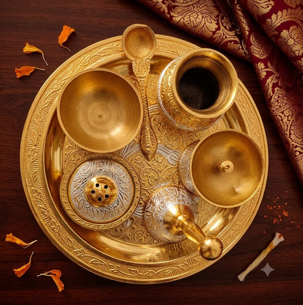 Pooja thali brass