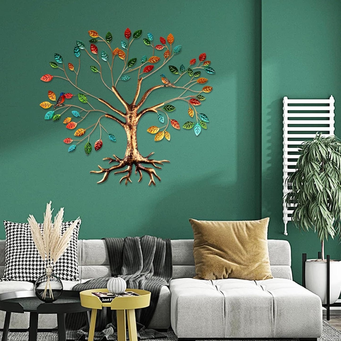 Decorative Metal birds tree Wall Accent