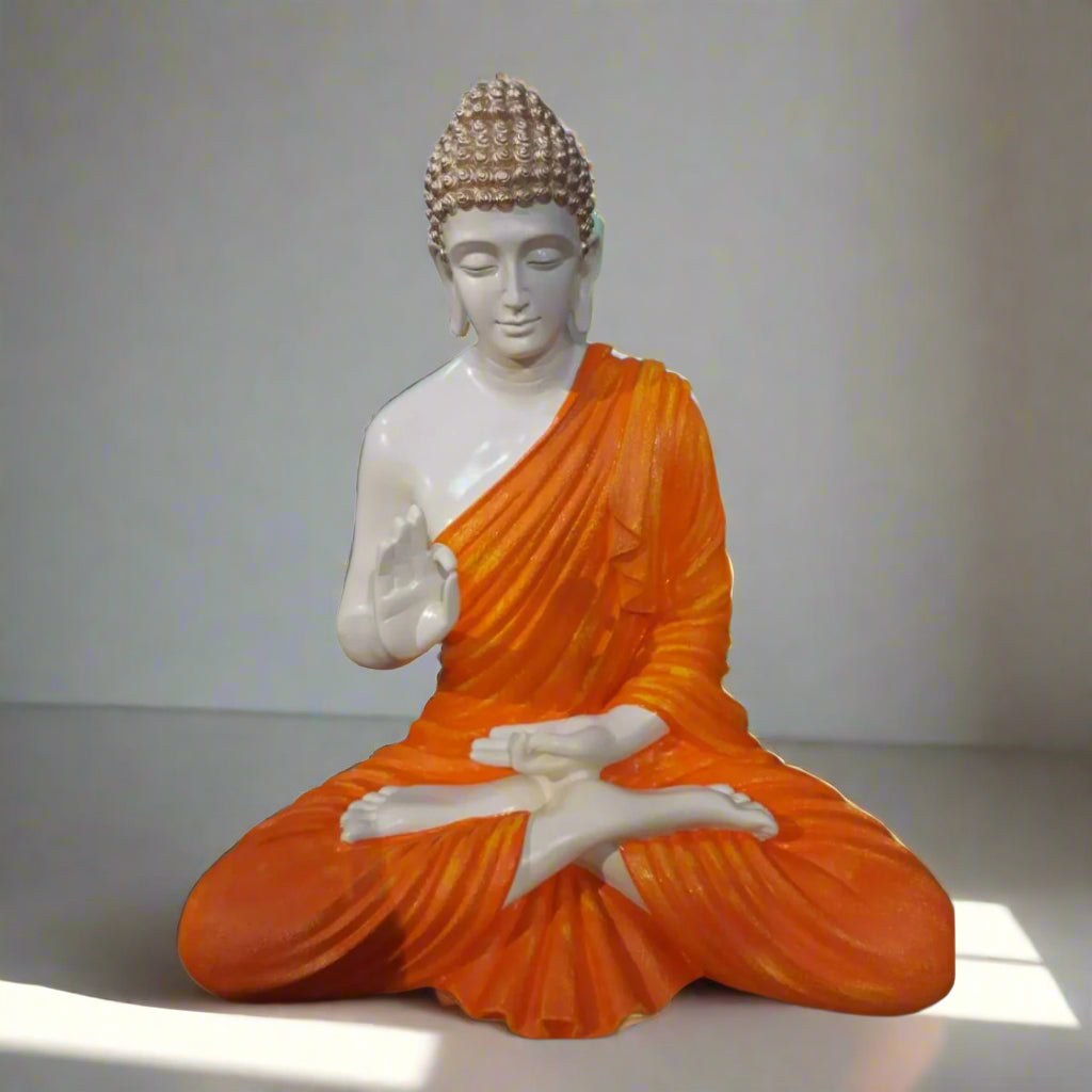 Orange Polyresin Buddha Statue 24*36