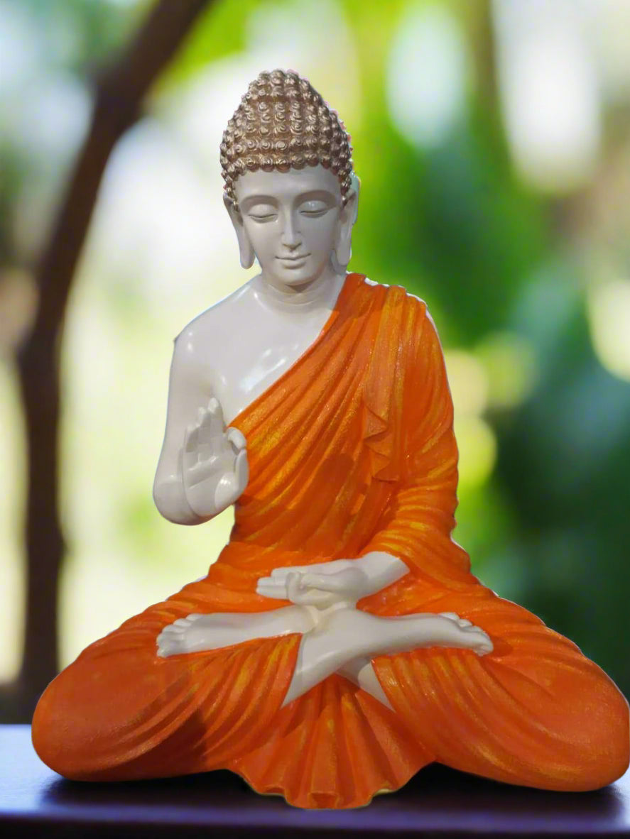 Orange Polyresin Buddha Statue 24*36