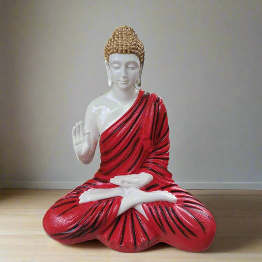 Red Polyresin Buddha Statue 24*36