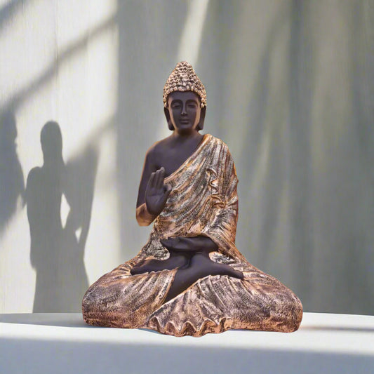 Golden Gray Color Polyresin Buddha Statue 24*36