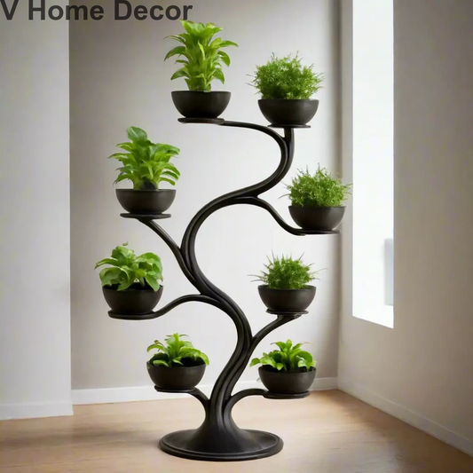 Sarvottam Rooted Spiral Planter – 6.2ft Sculptural Iron Vertical Green Stand