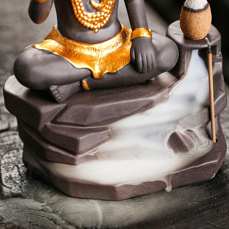 Buddha Statue Zen Home Crafts Decoration Creative Incense Burner