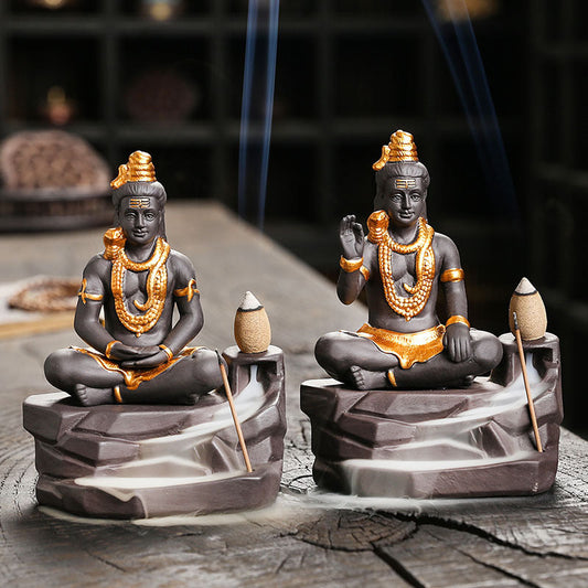 🎁 Shiva Statue Decoration Creative Incense Burner (100% off)