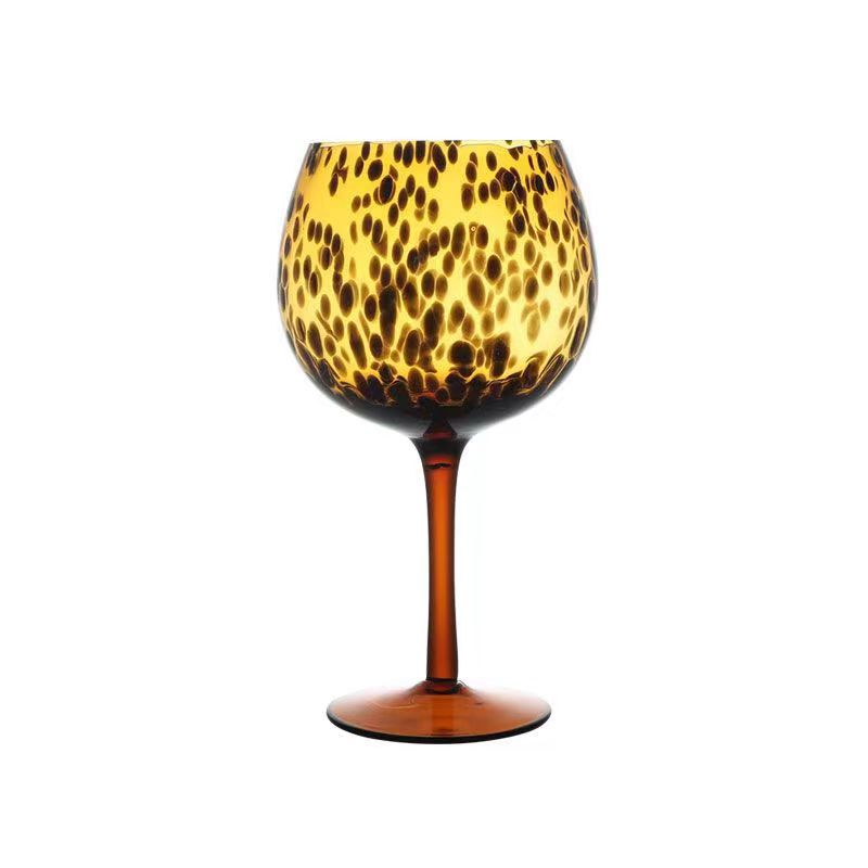Barware - Leopard Print Goblet Vintage Handmade Fashionable Wine Glass