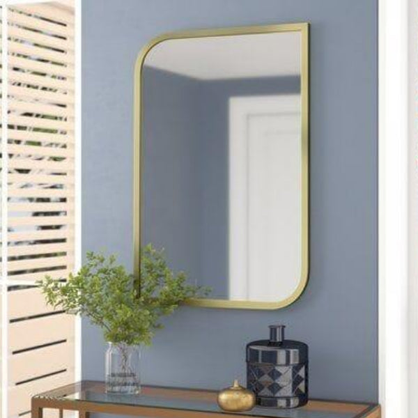 Golden Color Rectangular Wall Mirror 15*24
