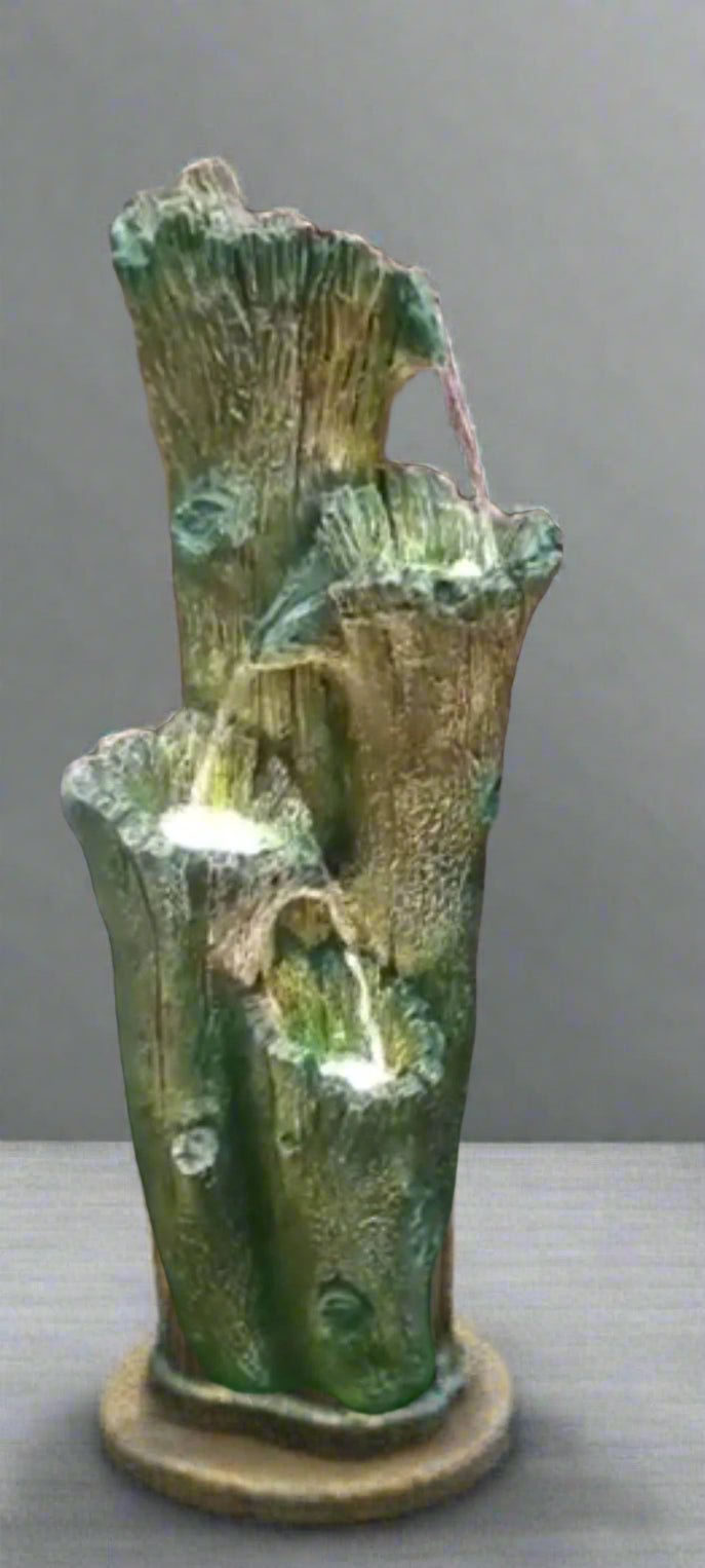 Greenish Fiber Water Fountain 4 step