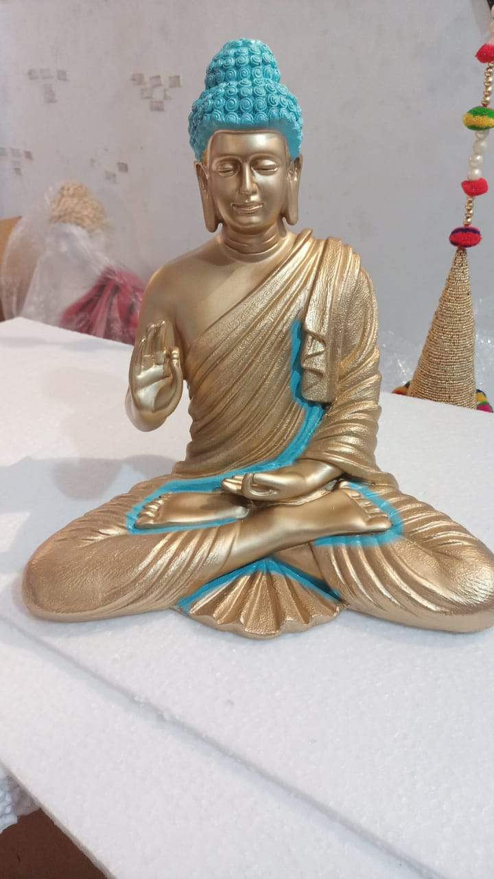 Antiq color Polyresin Buddha Statue 14*8