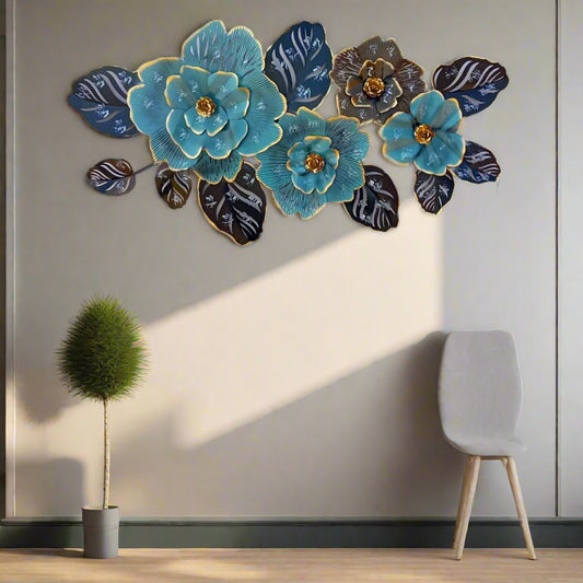 Blue Tuberose Flower Wall Decor 24*48