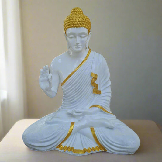 Golden White Fiber Buddha 35*28*18