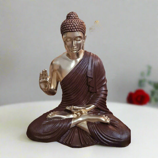 Beautiful golden brown  Fiber  Buddha 35*28*18