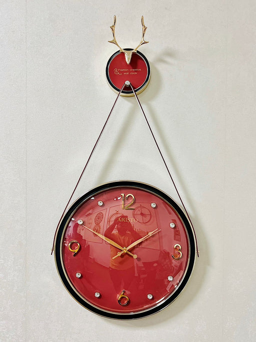 Red Deer Hanging Clock 14*24