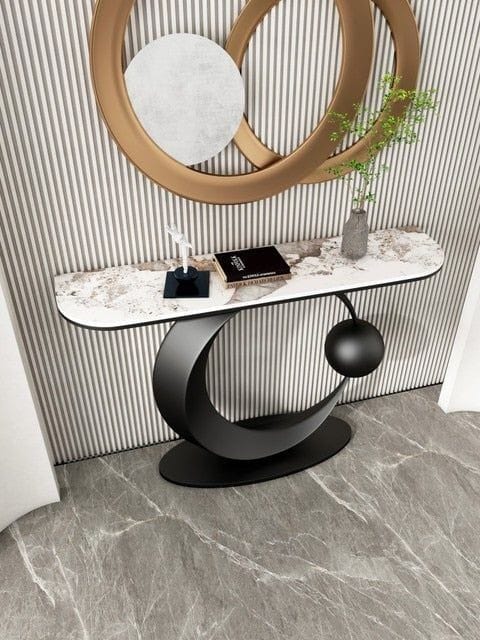 Stainless Steel Moon Console Table  48*14*36