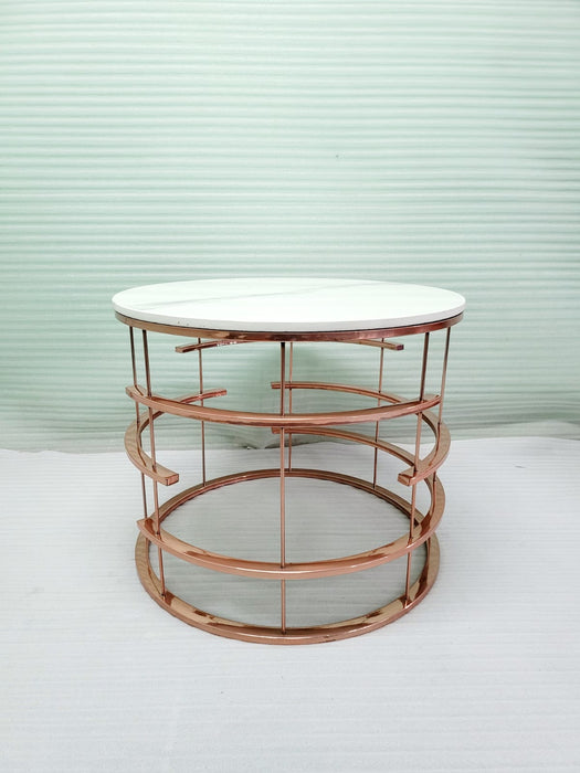 Stainless Steel White  Marble Table 24*20