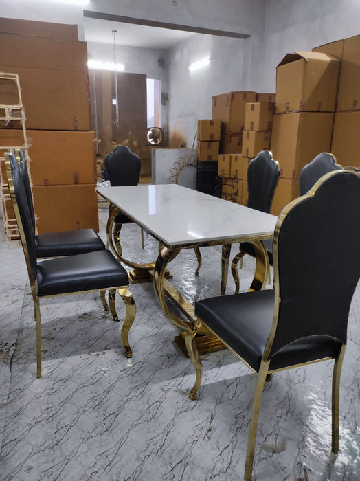 Dining Table With 6 Black Chairs 30*30*72