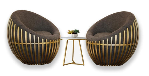 Modern Distinctive Luxury Flannel Fabric Accent Chair