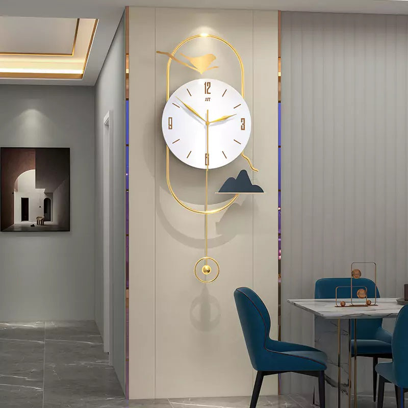 Vertical Pendulum shape Clock 10*26