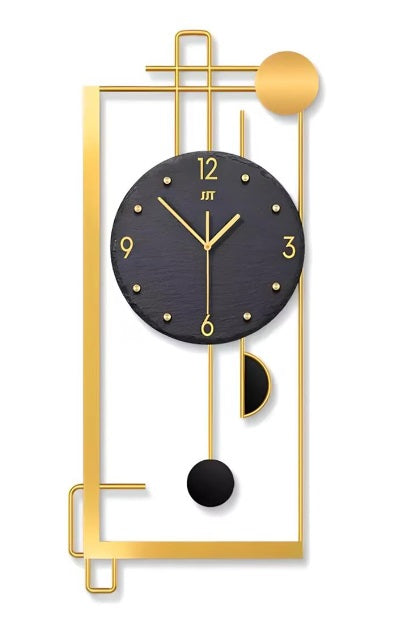 Vertical Black Pendulum shape Clock 10*26