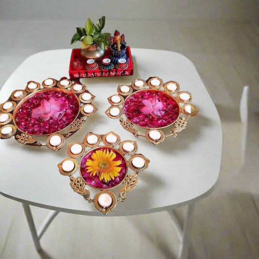 Peacock Diya urli set