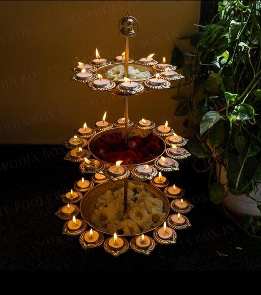 3 layers Bowl Diya Urli stand