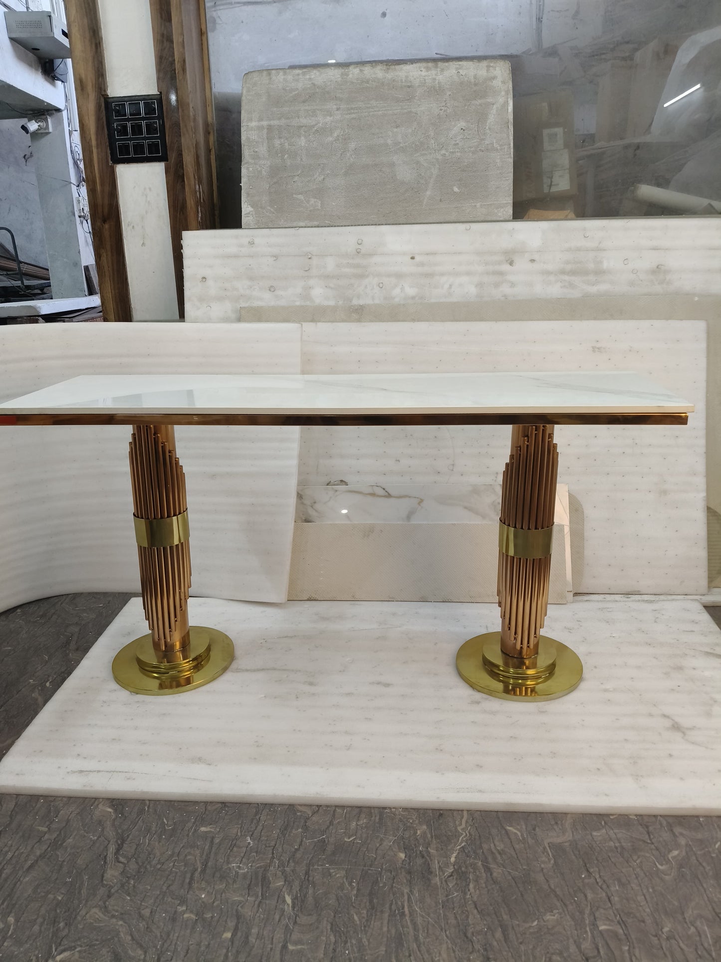 STAINLESS STEEL CONSOLE TABLE 46*14*29