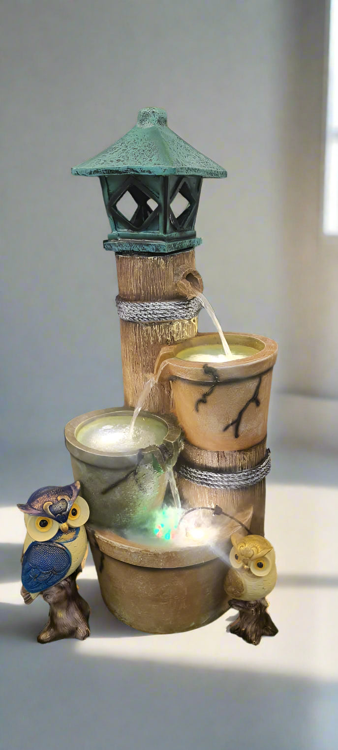 Fibre Owl Fountain 31*13*13