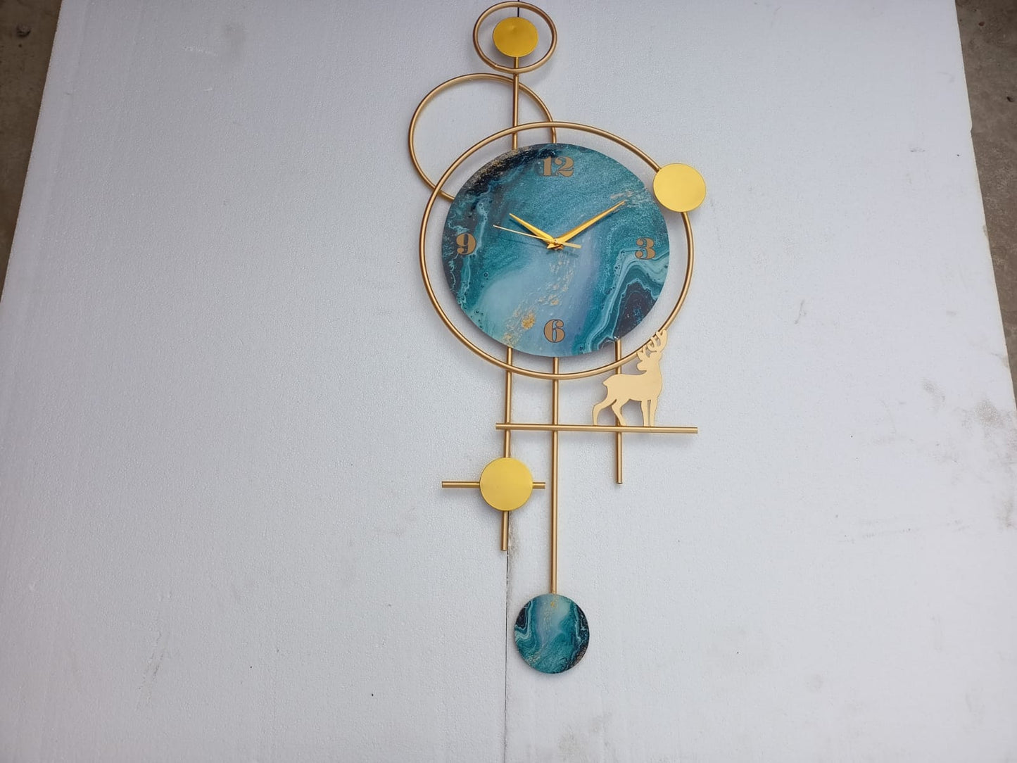 Blue Dial Wall Clock 15*36