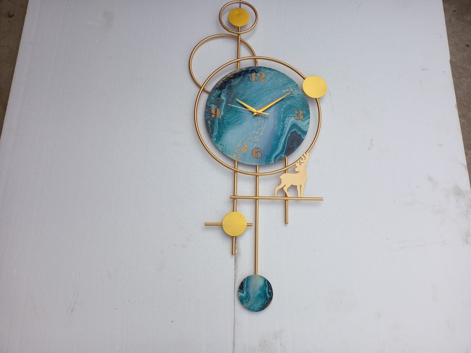 Blue Dial Wall Clock 15*36