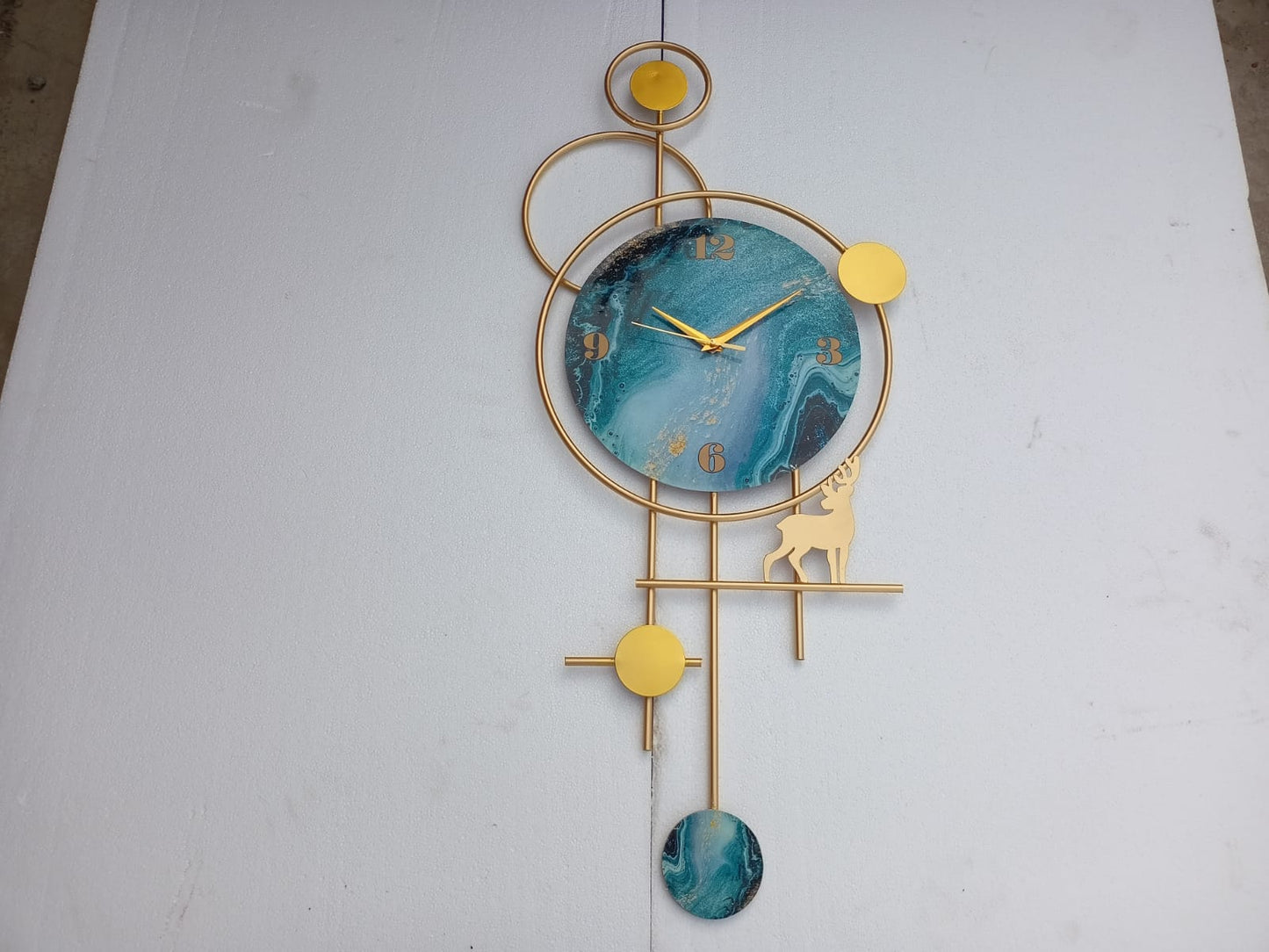Blue Dial Wall Clock 15*36