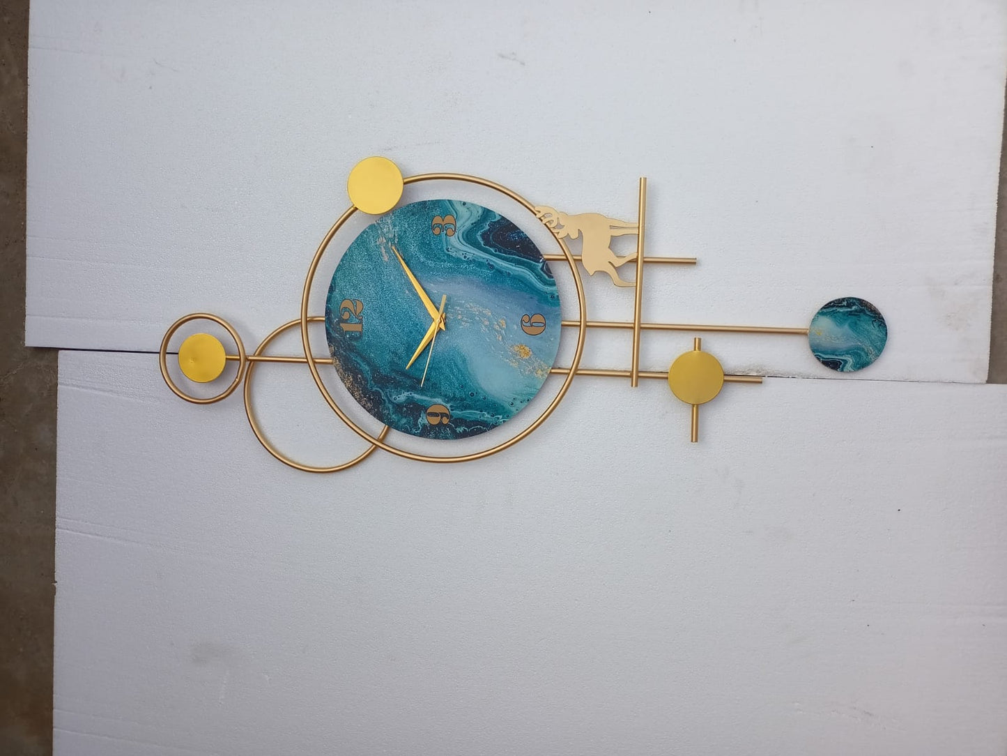 Blue Dial Wall Clock 15*36