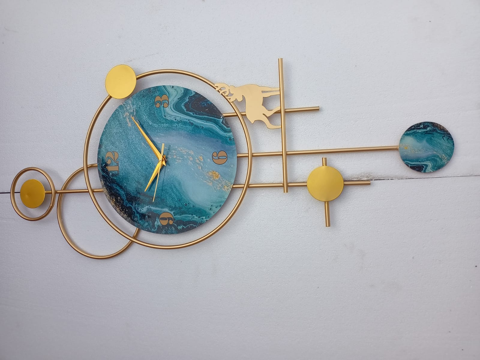 Blue Dial Wall Clock 15*36