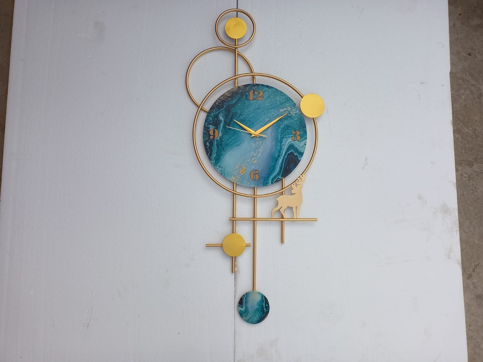 Blue Dial Wall Clock 15*36