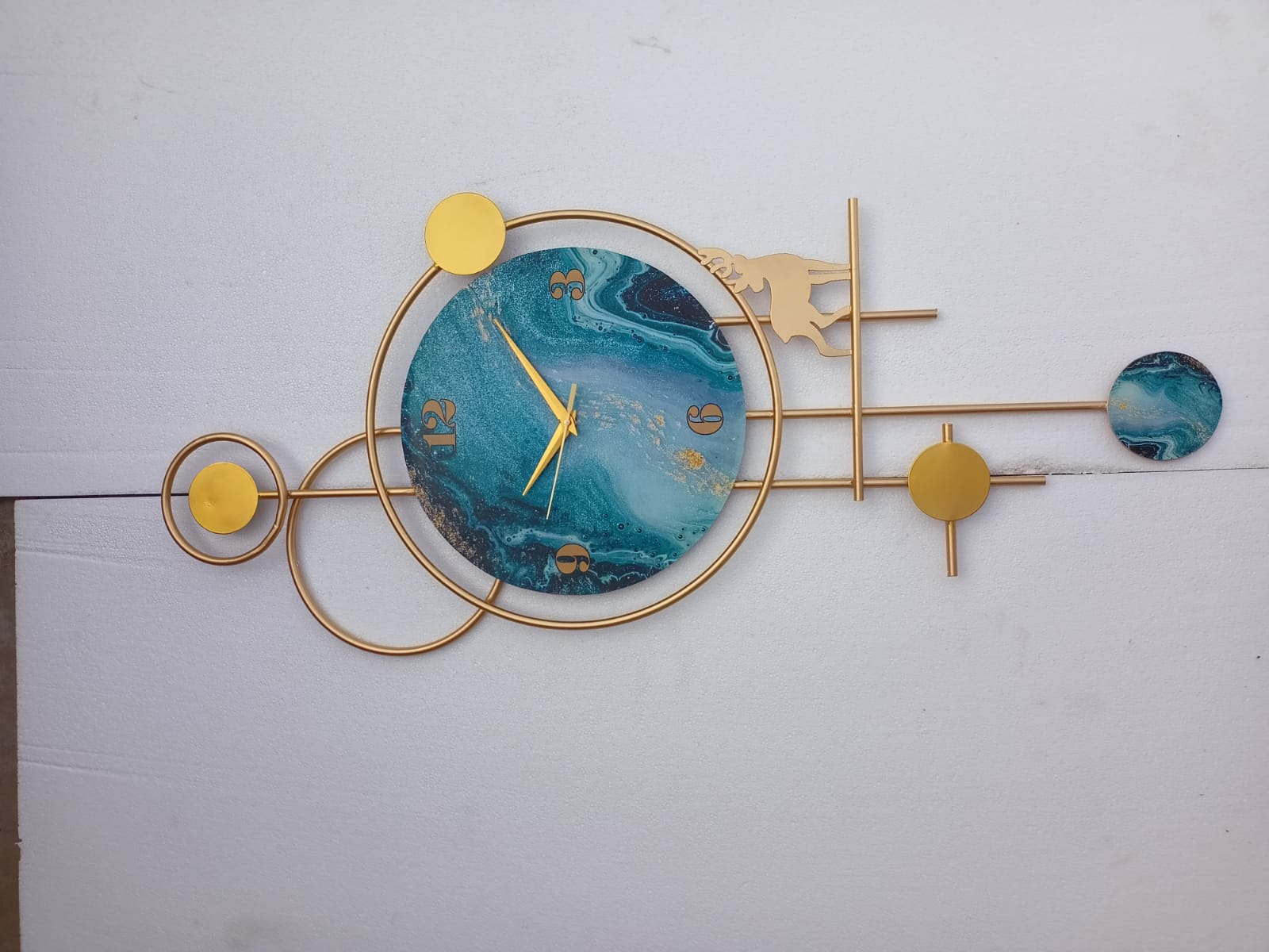 Blue Dial Wall Clock 15*36