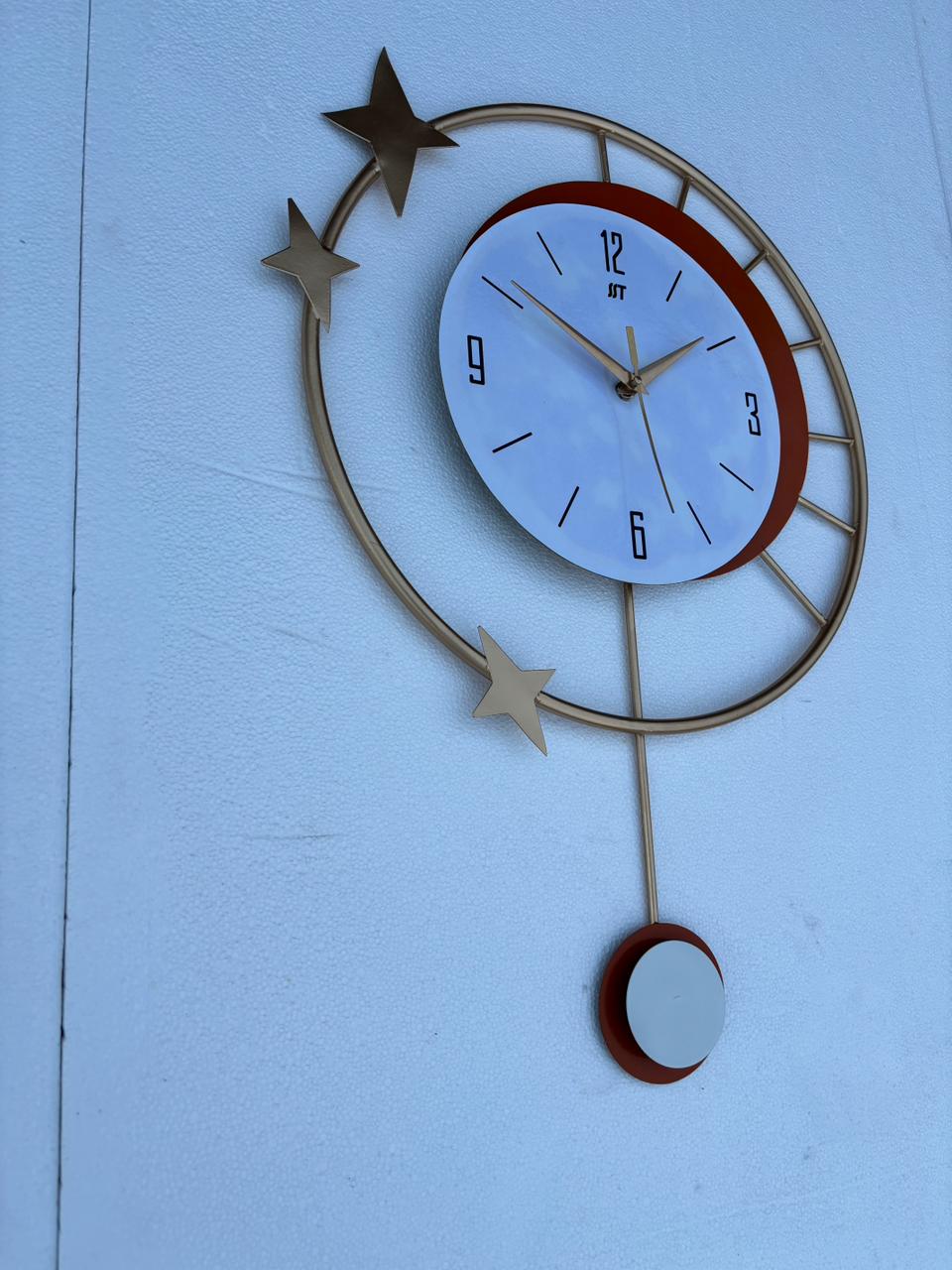 Golden Orange Wall Clock 16*23